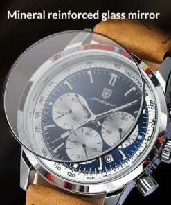 Alternative view of Swiss Brand New Men’s Multifunction Leather Strap Quartz Watch