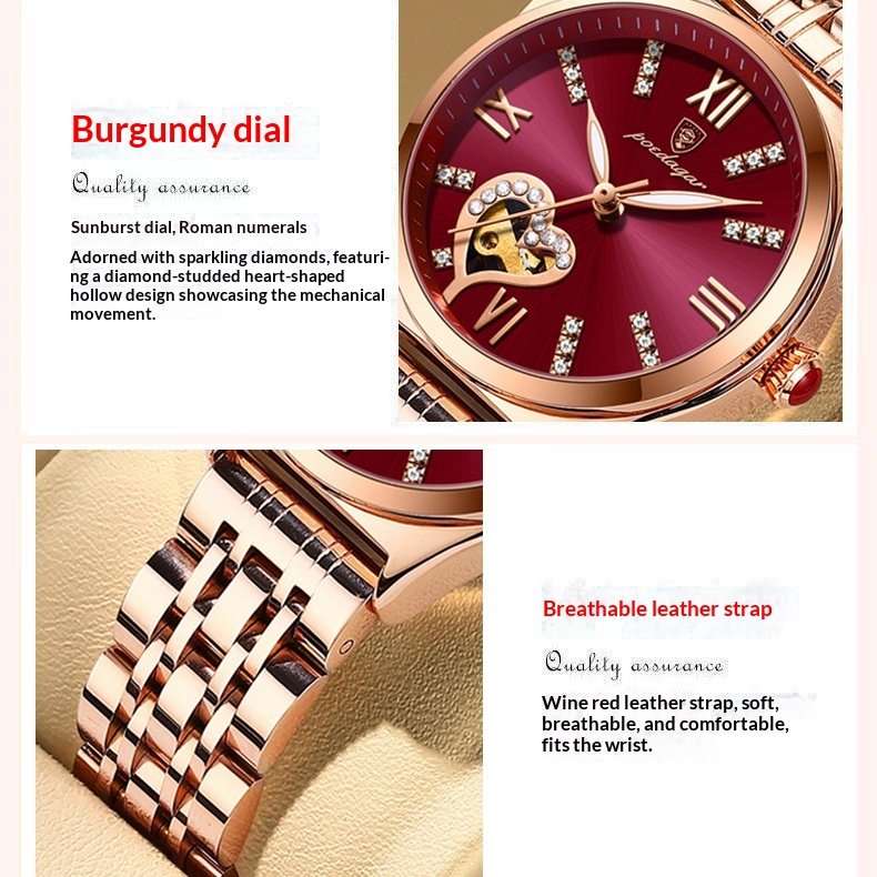 Fashionable Waterproof Women’s Watch – Luminous, Korean Style, with Date Feature for Students - Image 3