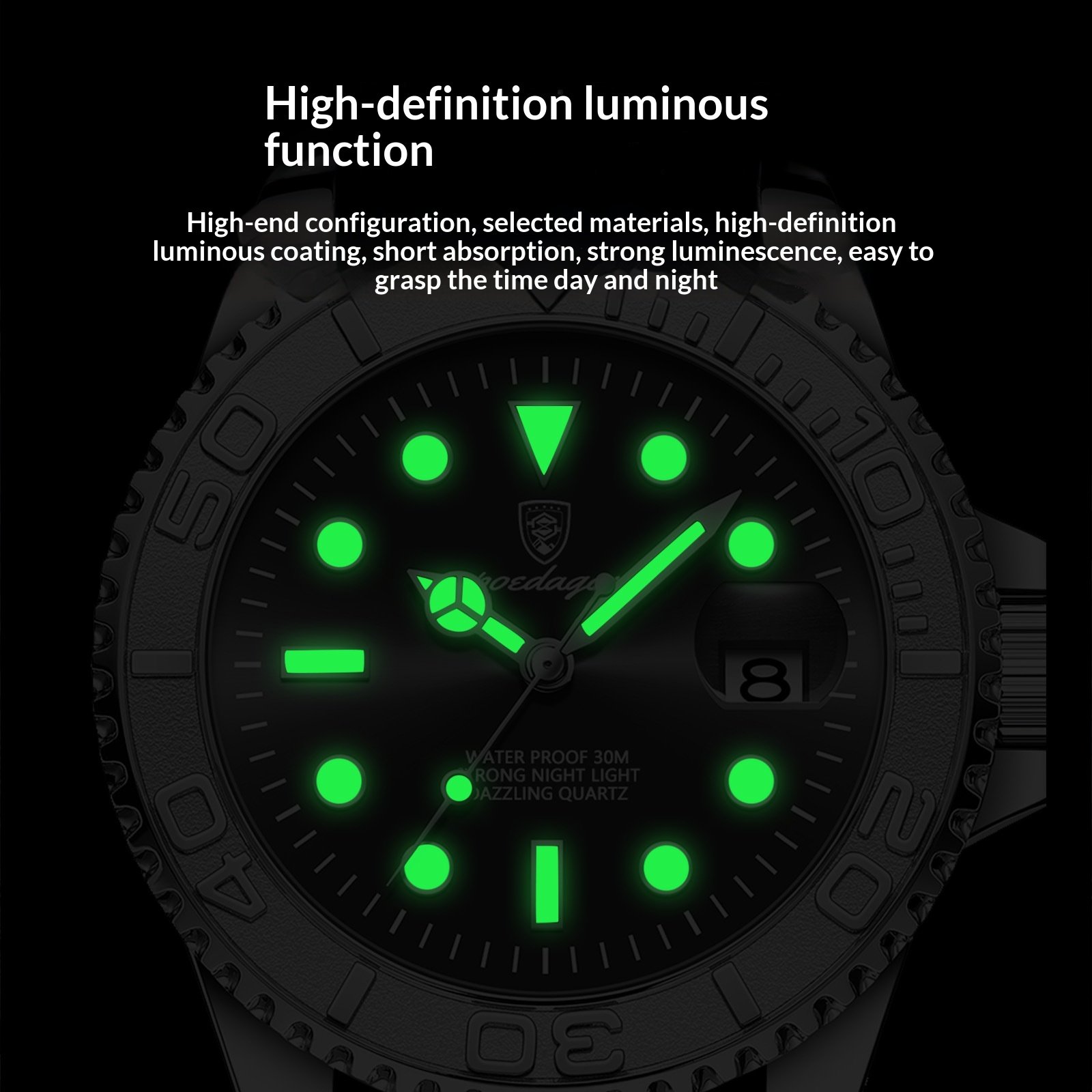New Swiss Brand Men’s Waterproof Luminous Quartz Timepiece - Image 4