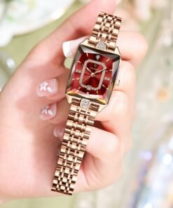 Swiss Brand Luxury Women’s Square Watch – Waterproof, Fashionable New Release