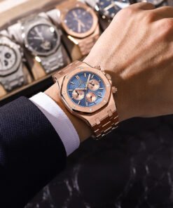 Swiss-Style Men’s Multifunction Watch – Waterproof, Luminous Quartz Timepiece