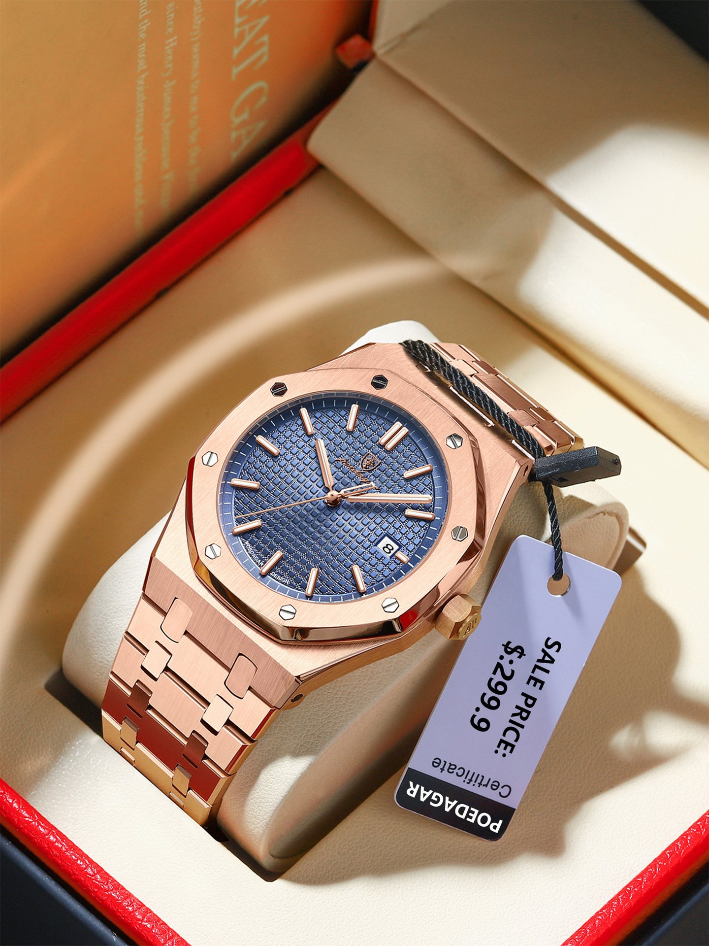 Swiss Men’s Quartz Watch – Waterproof, Luminous Dial, & Stylish New Design