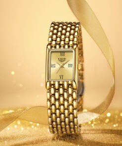 2026 New Gold Women's Watch Luxury Quartz Watch Stainless Steel Bracelet Retro Fashion 30M Waterproof Watch for Women