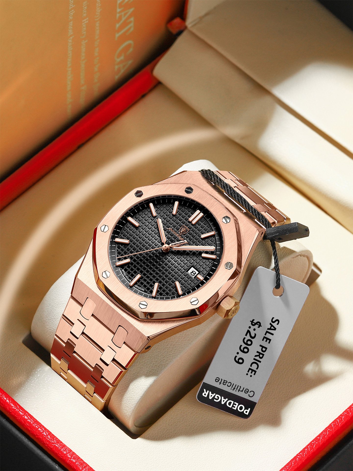 Swiss Men’s Quartz Watch – Waterproof, Luminous Dial, & Stylish New Design - Image 3