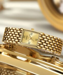Alternative view of 2026 New Gold Women's Watch Luxury Quartz Watch Stainless Steel Bracelet Retro Fashion 30M Waterproof Watch for Women