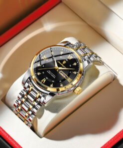 Alternative view of New Swiss Men’s Waterproof Quartz Watch – Dual Calendar, Luminous Dial, & Precision Timekeeping