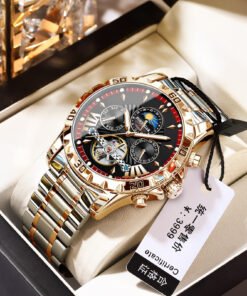 New Swiss Automatic Men’s Watch – Waterproof & Luminous Mechanical Timepiece