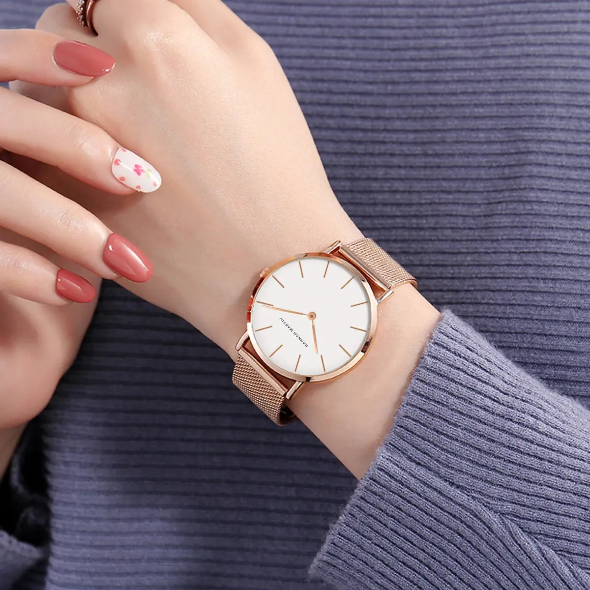 Women Watch Top Brand Japan Quartz Movement 36mm Rose Gold Waterproof
