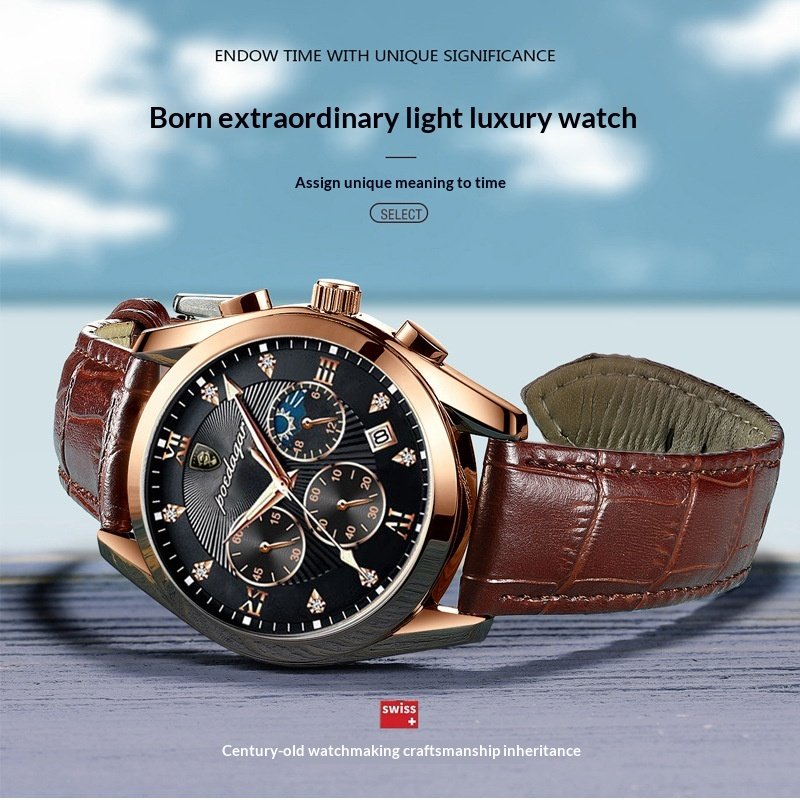 New BODA QIA Waterproof Luminous Men’s Watch – Trendy Korean Student Calendar Edition - Image 4