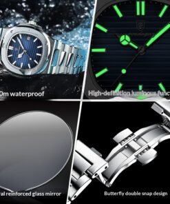 Alternative view of New Swiss Men’s Quartz Watch – Waterproof, Ultra-Thin Design with Calendar Function